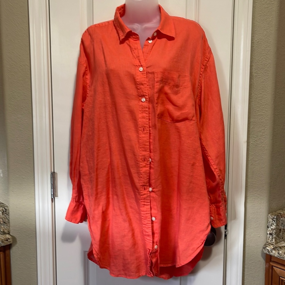 Gap over sized linen shirt size L
